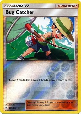 Bug Catcher - 189/236 - Uncommon Reverse Holo Sun &amp; Moon: Unified Minds Reverse Holo Singles