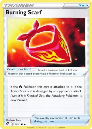 Burning Scarf - 155/192 - Uncommon Sword &amp; Shield: Rebel Clash Singles