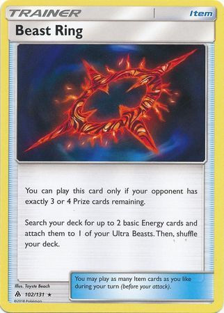 Beast Ring - 102/131 - Rare Sun &amp; Moon: Forbidden Light Singles