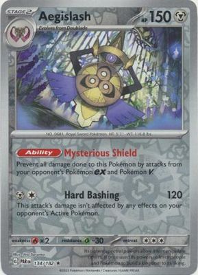Aegislash - 134/182 - Holo Rare Reverse Holo Scarlet &amp; Violet: Paradox Rift Reverse Holo Singles