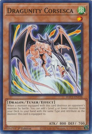 SH Dragunity Corsesca - HAC1-EN158 - Common 1st Edition Hidden Arsenal: Chapter 1 1st Edition Singles Parallel Foil