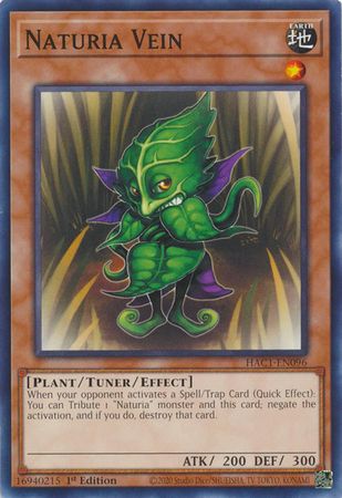 GA Naturia Vein - HAC1-EN096 - Common 1st Edition Hidden Arsenal: Chapter 1 1st Edition Singles
