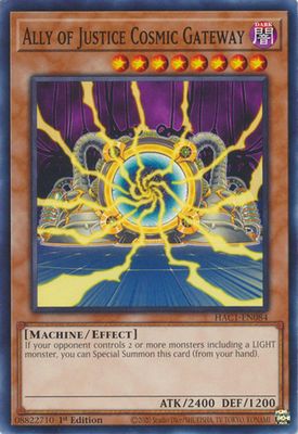 GA Ally of Justice Cosmic Gateway - HAC1-EN084 - Common 1st Edition Hidden Arsenal: Chapter 1 1st Edition Singles