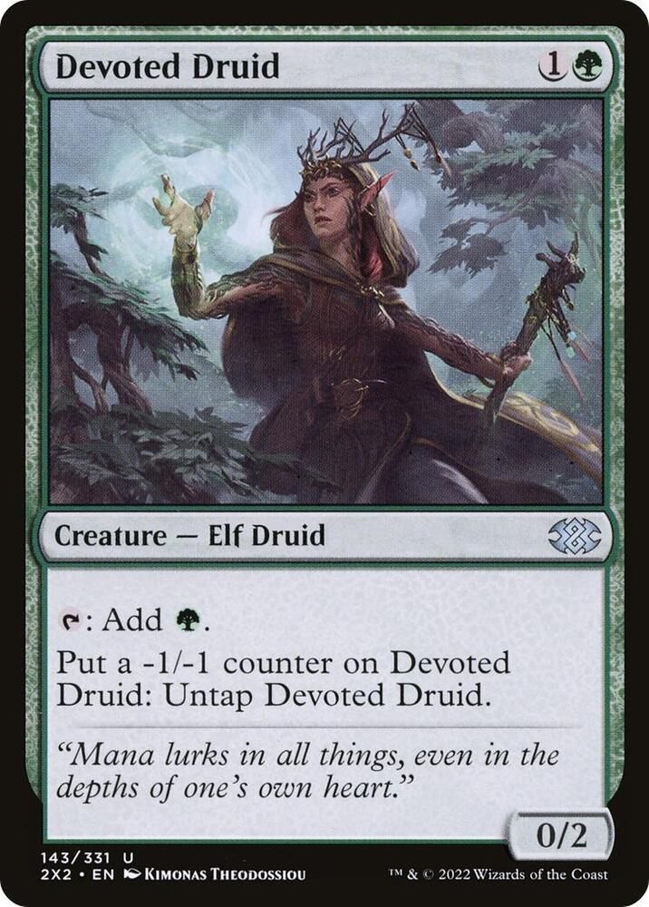 GA Devoted Druid - Double Masters 2022 (2X2) Double Masters 2022 Foil