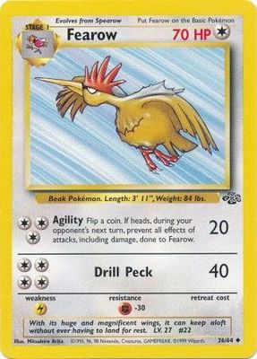 SH Fearow - 36/64 - Uncommon Unlimited Jungle Unlimited Singles