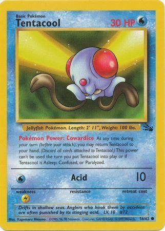 SH Tentacool - 56/62 - Common Unlimited Fossil Unlimited Singles