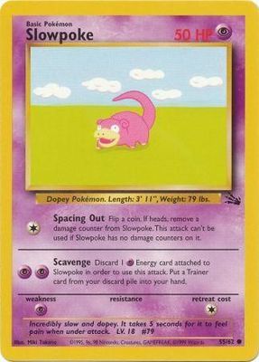 SH Slowpoke - 55/62 - Common Unlimited Fossil Unlimited Singles