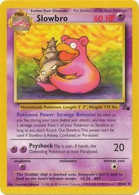 SH Slowbro - 43/62 - Uncommon Unlimited Fossil Unlimited Singles