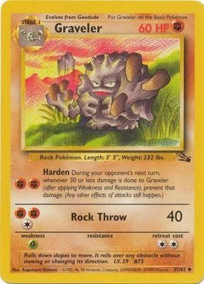 SH Graveler - 37/62 - Uncommon Unlimited Fossil Unlimited Singles