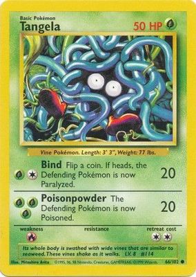 SH Tangela - 66/102 - Common Unlimited Base Set Unlimited Singles