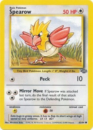 SH Spearow - 62/64 - Common Unlimited Jungle Unlimited Singles