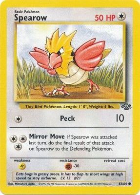 SH Spearow - 62/64 - Common Unlimited Jungle Unlimited Singles