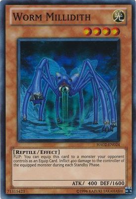 Worm Millidith - HA02-EN024 - Super Rare Unlimited Hidden Arsenal 2 [HA02] Unlimited Singles