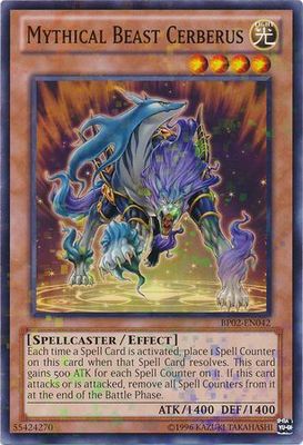 Mythical Beast Cerberus - BP02-EN042 - Mosaic Rare Unlimited Battle Pack 2: War of the Giants Mosaic Rare Unlimited Singles