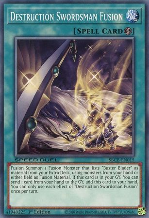 Destruction Swordsman Fusion - SBCB-EN015 - Common 1st Edition Speed Duel Battle City Box 1st Edition Singles