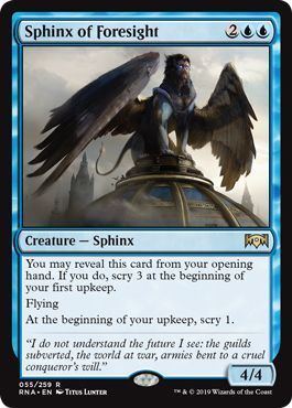 Sphinx of Foresight 055/259 Ravnica Allegiance Singles (Español)