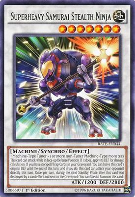Superheavy Samurai Stealth Ninja - RATE-EN044 - Rare 1st Edition Raging Tempest 1st Edition Singles *Espanol*