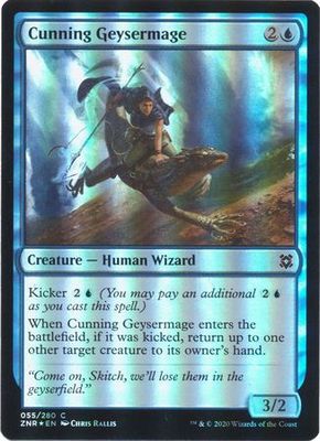 Cunning Geysermage 055/280 - Foil Zendikar Rising Foil Singles
