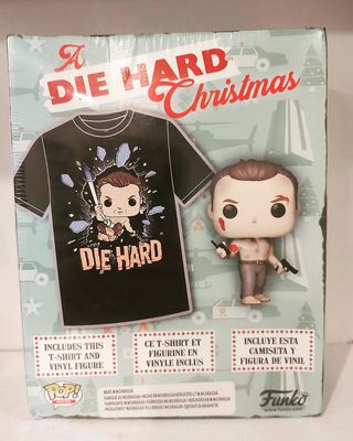 TS Funko Pop! A Die Hard Christmas Pop &amp; T-Shirt L Bundle Target Ex Bruce Willis