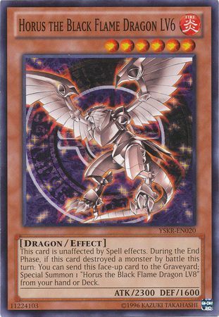 Horus the Black Flame Dragon LV6 - YSKR-EN020 - Common Unlimited Starter Deck: Kaiba Reloaded Unlimited Singles