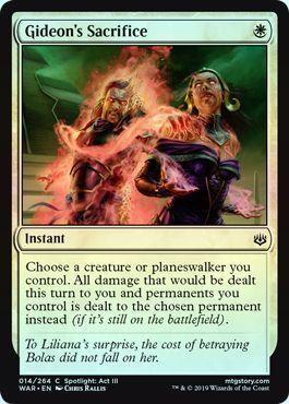 Gideon&#39;s Sacrifice 014/264 - Foil War of the Spark Foil Singles