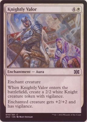 Knightly Valor 014/331 - Foil Double Masters 2022 Foil Singles