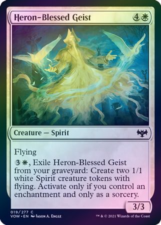 Heron-Blessed Geist 019/277 - Foil Innistrad: Crimson Vow Foil Singles (Español)
