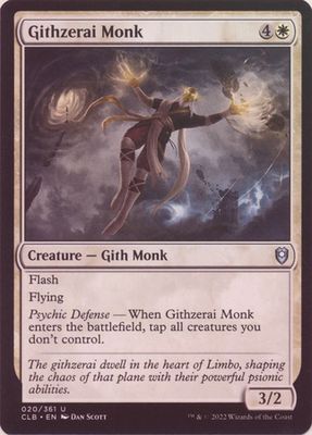 Githzerai Monk 020/361 - Foil Commander Legends: Battle for Baldur&#39;s Gate Foil Singles