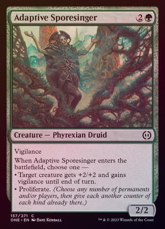 Adaptive Sporesinger 157/271 - Foil Phyrexia All Will Be One Foil Singles