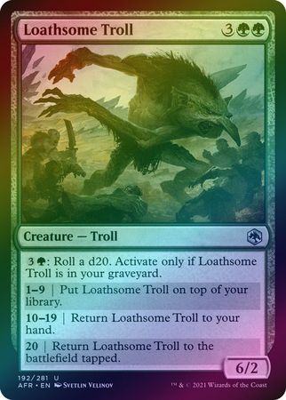 Loathsome Troll 192/281 - Foil Adventures in the Forgotten Realms Foil Singles