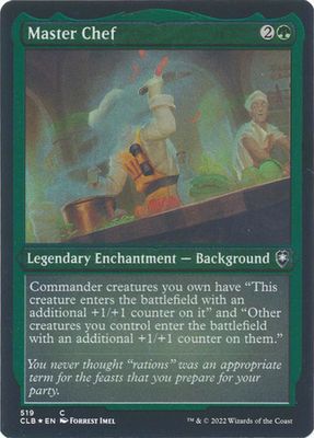 Master Chef 519 - Etched Foil Commander Legends: Battle for Baldur&#39;s Gate Collector Booster Foil Singles