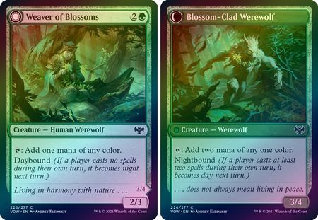 Weaver of Blossoms | Blossom-Clad Werewolf 226/277 - Foil Innistrad: Crimson Vow Foil Singles
