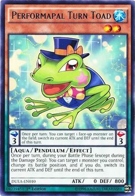 Performapal Turn Toad - DUEA-EN010 - Rare 1st Edition Duelist Alliance 1st Edition Singles