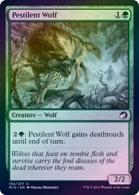 Pestilent Wolf 192/277 - Foil Innistrad: Midnight Hunt Foil Singles (Español)