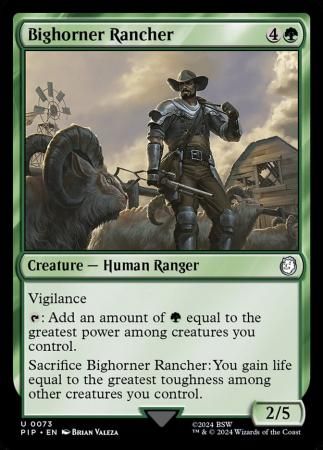 Bighorner Rancher 0073 Universes Beyond: Fallout Commander Singles