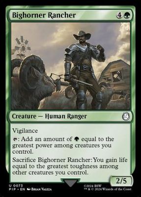Bighorner Rancher 0073 Universes Beyond: Fallout Commander Singles