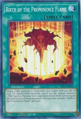Birth of the Prominence Flame - LIOV-EN063 - Common 1st Edition Lightning Overdrive: LIOV 1st Edition Singles *Espanol*