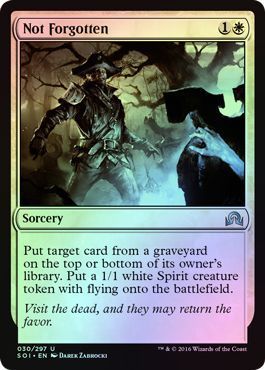 Not Forgotten 030/297 - Foil Shadows over Innistrad Foil Singles