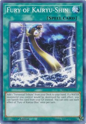 Fury of Kairyu-Shin - MP21-EN145 - Common 1st Edition 2021 Mega-Tin: Ancient Battles 1st Edition Singles