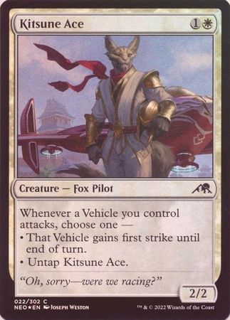 Kitsune Ace 022/302 - Foil Kamigawa Neon Dynasty Foil Singles