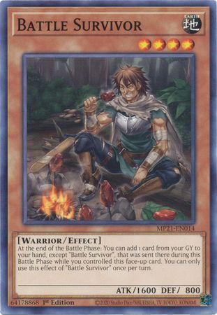 Battle Survivor - MP21-EN014 - Common 1st Edition 2021 Mega-Tin: Ancient Battles 1st Edition Singles