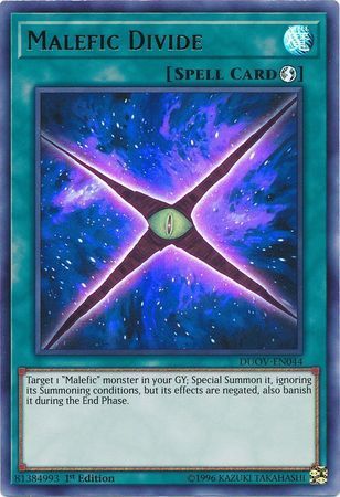 Malefic Divide - DUOV-EN044 - Ultra Rare 1st Edition Duel Overload 1st Edition Singles