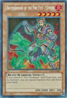 Brotherhood of the Fire Fist - Coyote - LTGY-EN082 - Secret Rare Unlimited Lord of the Tachyon Galaxy Unlimited Singles