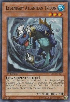 Legendary Atlantean Tridon - LTGY-EN033 - Common 1st Edition Lord of the Tachyon Galaxy 1st Edition Singless (Español)