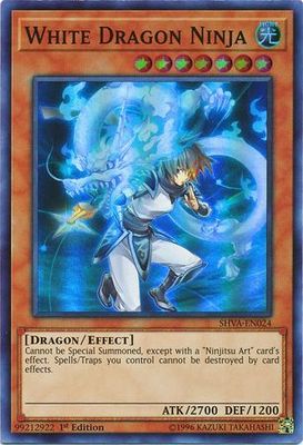 White Dragon Ninja - SHVA-EN024 - Super Rare 1st Edition Shadows in Valhalla 1st Edition Singles