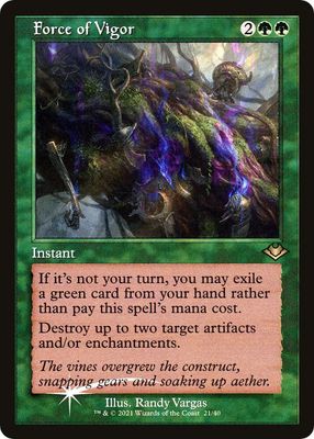 SJ Force of Vigor (Retro Frame) - Modern Horizons (MH1) Modern Horizons Foil