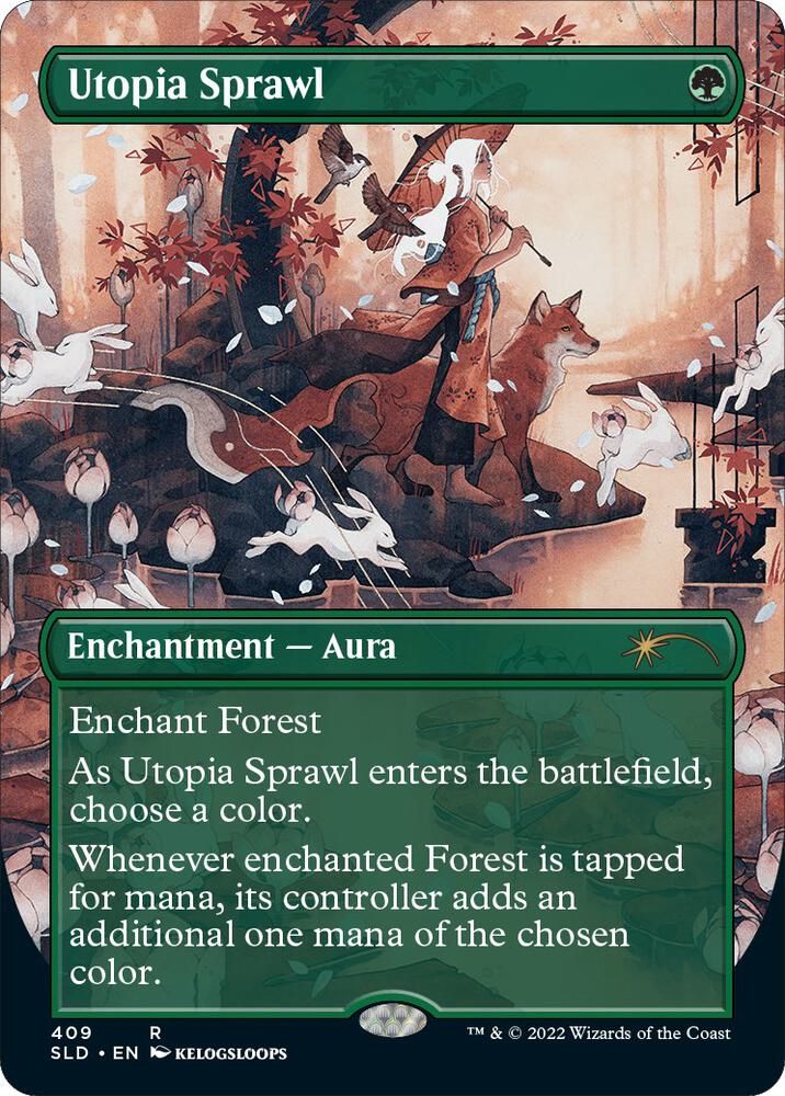 SJ Utopia Sprawl (Borderless) - Secret Lair Drop Series (SLD) Secret Lair Drop Series Foil