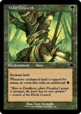 SJ Wild Growth (Retro Frame) - Dominaria Remastered (DMR) Dominaria Remastered Foil