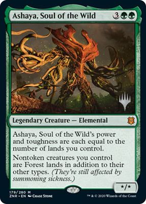 SJ Ashaya, Soul of the Wild - Promo Pack: Zendikar Rising (PPZNR) Promo Pack: Zendikar Rising *Espanol* Foil