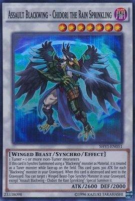 Assault Blackwing - Chidori the Rain Sprinkling - SHVI-EN051 - Super Rare Unlimited Shining Victories Unlimited Singles